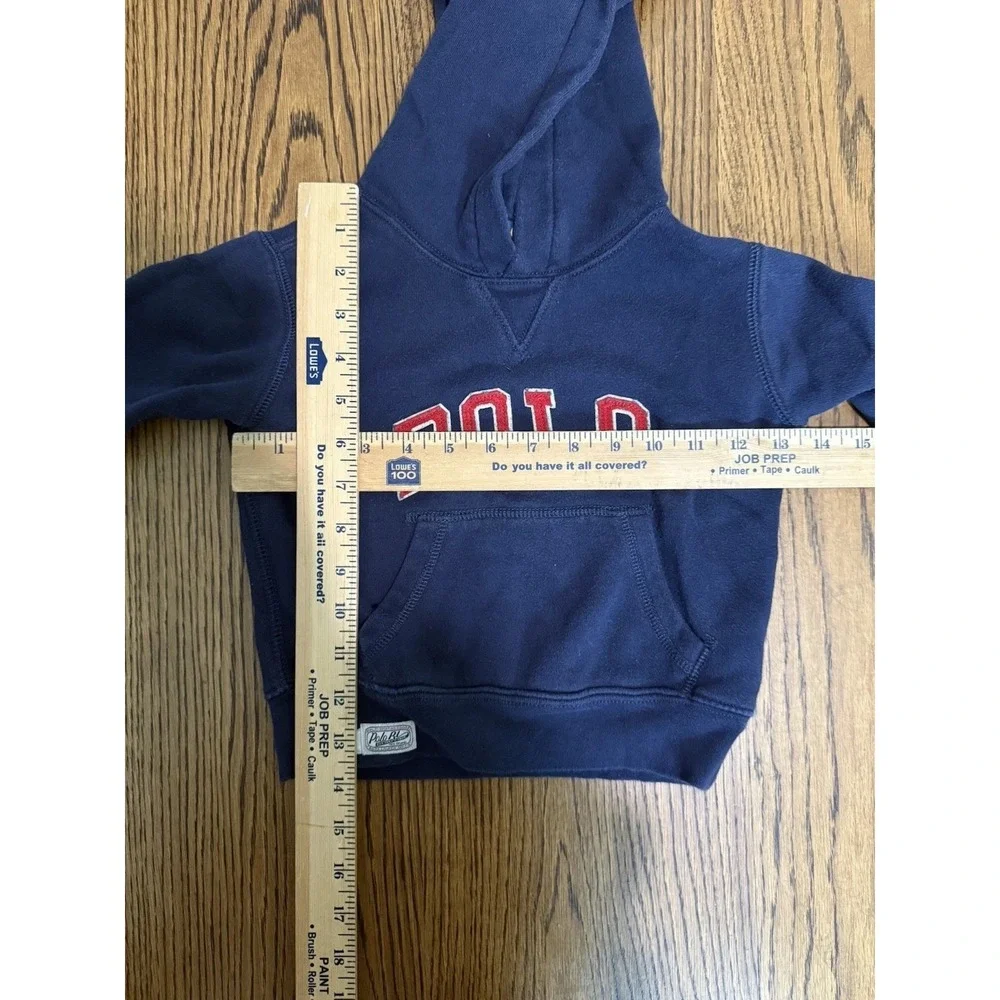 Boys Polo Ralph Lauren Hoodie Sz 3T Navy Blue Arch Logo‎ Spell Out